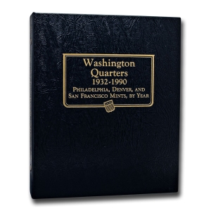 Whitman Washington Quarters 1932 - 1990 Philadelphia, Denver, and San Francisco Mints by Year Album 