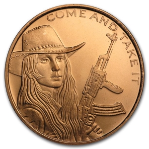 1 oz Copper Round - Come and Take It