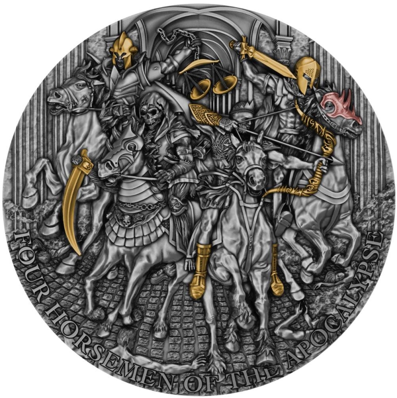 2022 Niue $12 - Four Horsemen of the Apocalypse - Mint Of Poland (5oz Silver)