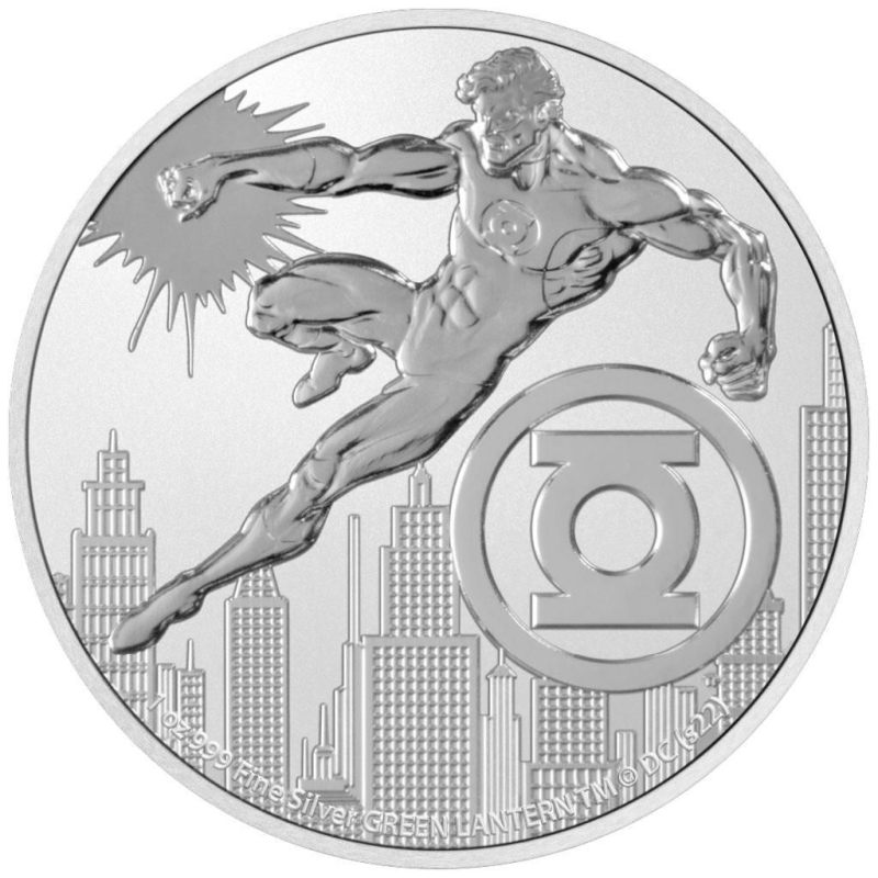 2022 Niue $2 - DC Comics: Green Lantern - BU (1oz Silver)